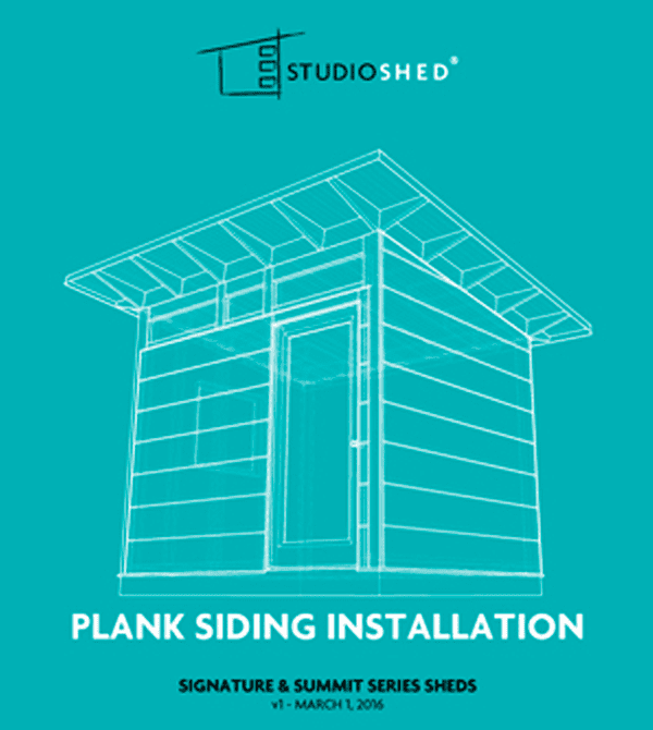 Studio Shed Plank Siding Installation Guide